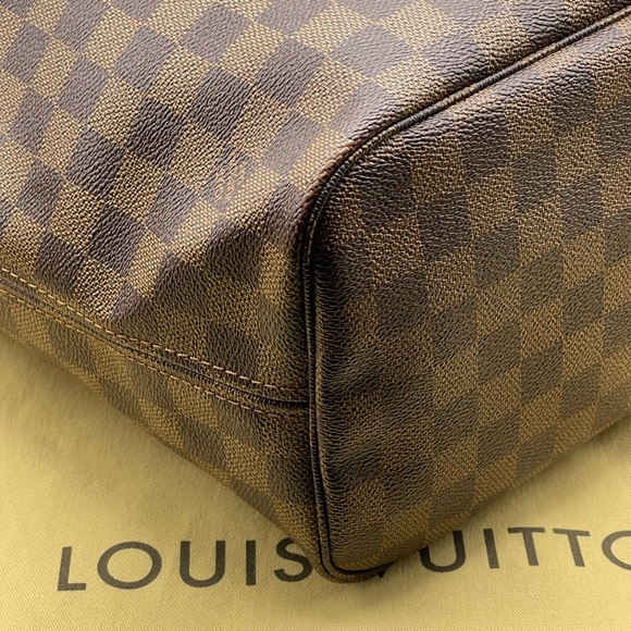 Louis Vuitton Damier Ebene Neverfull Mm Ceries Cherry Red Shoulder Tote Bag LV - Picture 6 of 16